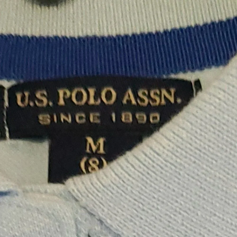 U.S. POLO ASSN. GIRL'S LT. BLUE SHIFT DRESS WITH LOGO SIZE 8 (M) - Picture 2 of 6